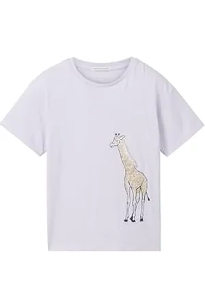 TOM TAILOR Mädchen Kinder Oversized T-Shirt mit Special-Print, light lavender, 92/98
