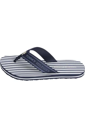 Tommy Hilfiger Damen Flip Flops Stripes Beach Sandal mit Logo, Blau (Space Blue), 39
