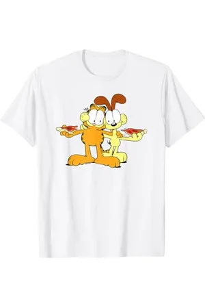 Garfield & Odie Happy Pizza Hug Cartoon Katze T-Shirt