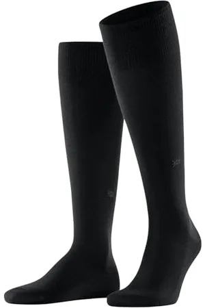 Burlington Herren Kniestrümpfe Leeds M Kh Baumwolle Wolle lang einfarbig 1 Paar, , 40-46