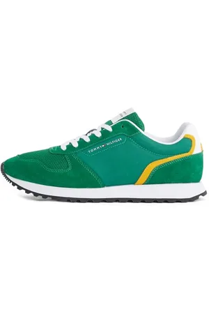 Tommy Hilfiger Herren Runner Sneaker New Eva Summer Nylon Pop aus Wildleder, Grün (Nouveau Green), 44