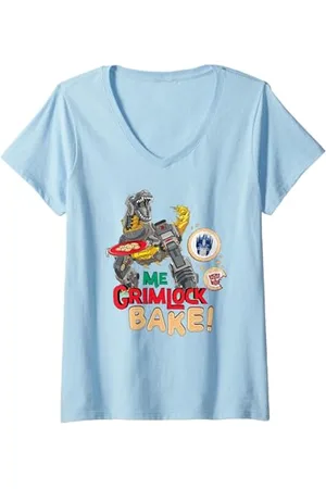 TRANSFORMERS Damen Evergreen Christmas Me Grimlock Bake Cookies T-Shirt mit V-Ausschnitt