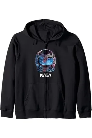 Nasa Galaxy Lineart Fill Helm Kapuzenjacke