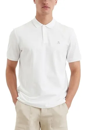 Marc O’ Polo Marc OߴPolo Herren Kurzarm-Poloshirt aus Bio-Baumwolle Regular Fit, Weiß (White), S