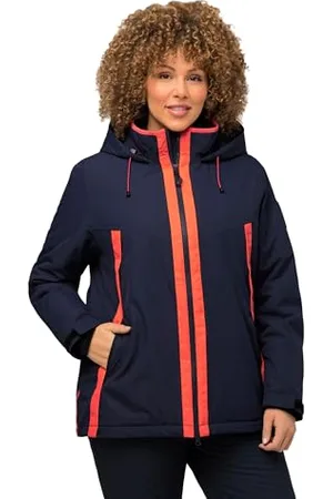 Ulla Popken Damen Funktionsjacke Akzent, wasserdicht Jacken, , 42-44