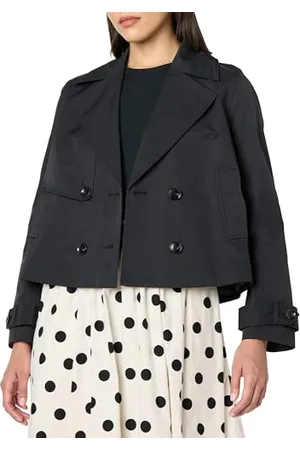 THE DROP Mara Cropped Trench Trenchcoats, , XXS