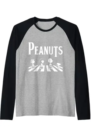 Peanuts Crossing Road Raglan