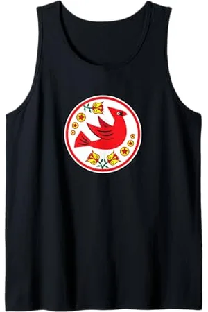 Hip Pennsylvania niederländischer Kardinal Distelfink Hex-Schild Volkskunst Tank Top