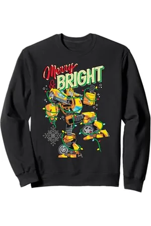 TRANSFORMERS Evergreen Christmas Merry & Bright Bumblebee Sweatshirt