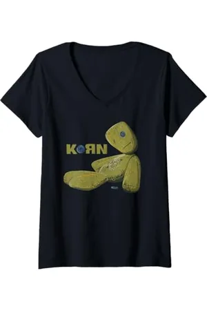 Korn Damen Issues Doll T-Shirt mit V-Ausschnitt T-Shirt mit V-Ausschnitt