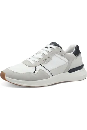 QS by s.Oliver Herren Sneaker flach Sportlich Freizeit, (White), 45 EU