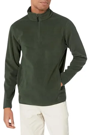 Amazon Herren Polarfleecejacke mit Viertelreißverschluss, , S