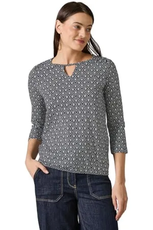 CECIL Damen B322253 Langarmshirt Mit Cut Out, , XS EU