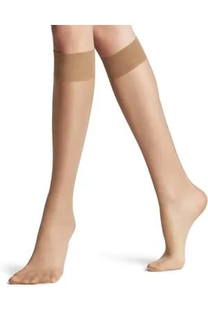Falke Damen Kniestrümpfe Seidenglatt 15 DEN W Kh transparent einfarbig 1 Paar, , 39-42
