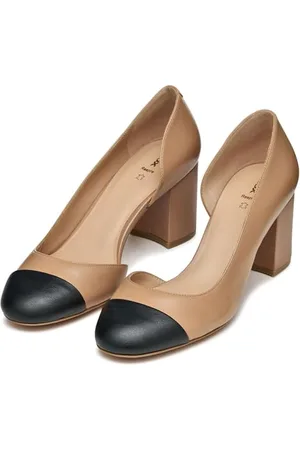 Geox Damen D VIRNILISA 65 B Pump, Beige/Black, 38.5 EU