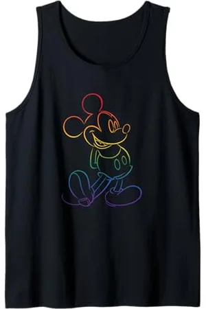 Disney Mickey And Friends Rainbow Outline Classic Pose Tank Top