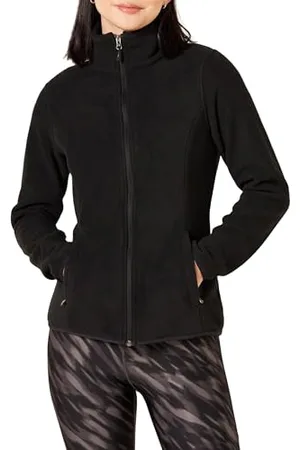 Amazon Damen Weiche Polarfleece-Jacke mit durchgehendem Reißverschluss in klassischer Passform (erhältlich in Übergrößen), , L