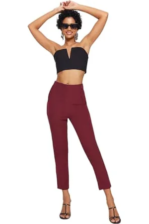 Trendyol Damen Gerade Zigaretten Hohe Taille Hose