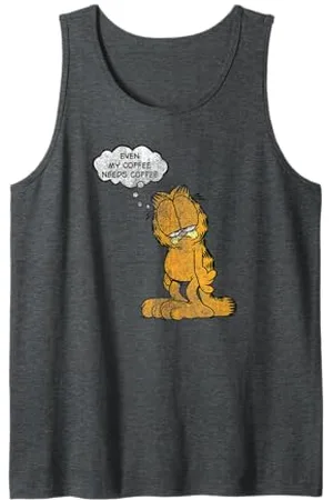 Garfield Mein Kaffee Braucht Kaffee Cartoon Katze Tank Top