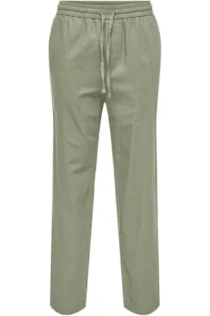 Only & Sons Herren ONSSINUS Loose 0007 COT LIN Pant NOOS Leinenhose, , 41-44.5