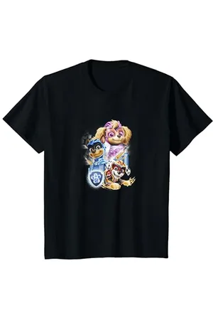 Paw Patrol Kinder : The Mighty Movie Skye Chase Marshall Logo T-Shirt