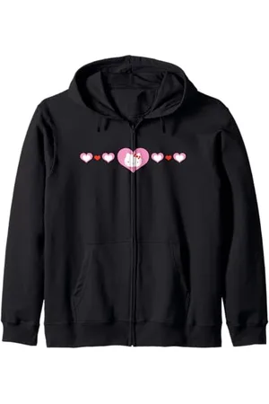 Hello Kitty Pink and Red Love Hearts Kapuzenjacke