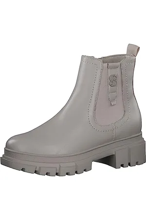 QS by s.Oliver [Women 5-25402-41 Chelsea-Stiefel Weiß Vegan