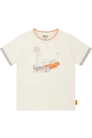 Steiff T-Shirt Kurzarm EU Größe 98 , Kurzarm Shirt, Sommer Shirt für Kinder, Babyoberteil, ideales Basic Shirt, bequem und weich, waschmaschinenfest