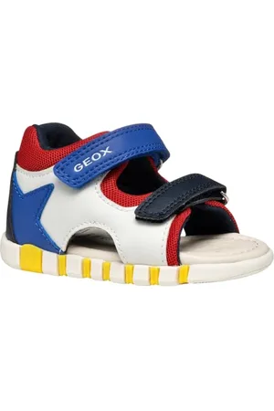 Geox Baby-Jungen B IUPIDOO Boy Sandal, White/Royal, 20 EU