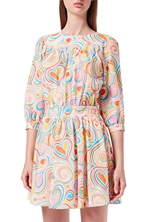 Moschino Womens ow Waist Dress with Elbow Length Sleeves Kleid, , 48