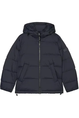 Marc O’ Polo Marc OߴPolo Herren Daunenjacke mit Kragen gefüttert, Blau (Dark Navy), XXL