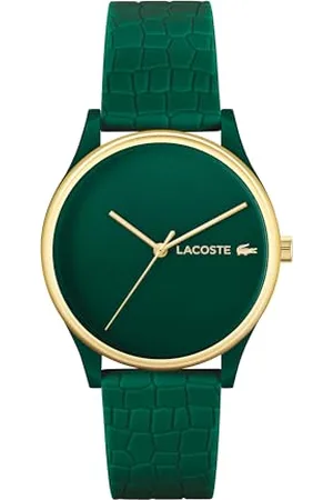 Lacoste Analog Quarzuhr für Damen Kollektion CROCODELLE mit Grünes Silikonarmband - 2001247