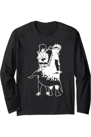Naruto Shippuden and Sasuke Outline Langarmshirt