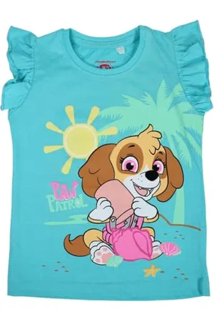 Disney PAW Patrol, T Shirt, Junge, Mädchen, (4 bis 10 Jahre), Polo, Tank Top, Shirt, Bedruckt, Bekleidung, Unisex, Kinder, Sport, Atmungsaktiv, Modell PAW 52023029 S2-5A, BLEU