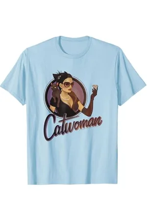 DC Comics Originals Justice League Bombshell Catwoman Badge T-Shirt