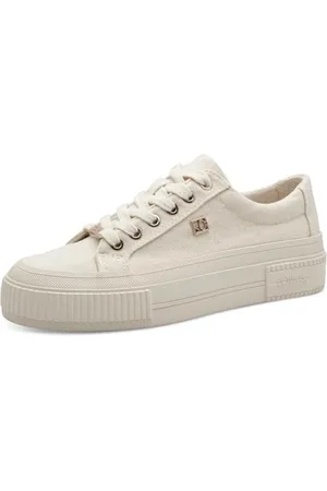 QS by s.Oliver Damen Plateau Sneaker mit Schnürsenkeln Bequem, , 41 EU