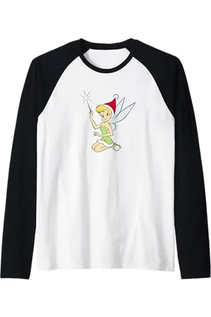 Disney Peter Pan Tinker Bell Christmas Fairy Santa Hat Raglan
