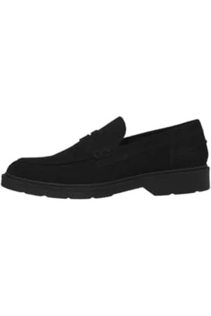 JACK & JONES Herren Jfwdax Suede Loafer, Black, 44 EU