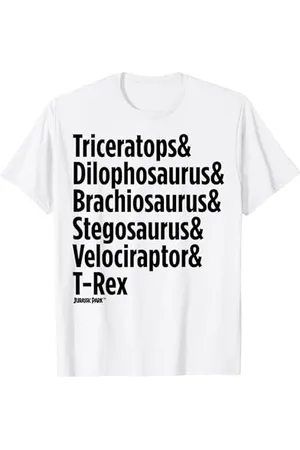 Jurassic Park Dinosaur Name Types Simple T-Shirt