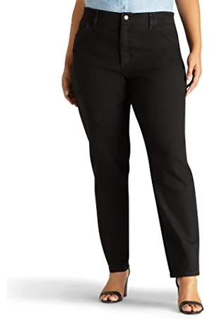 Lee Damen Plus Size Relaxed Fit Side Elastic Tapered Leg Jeans, , 54 Mehr