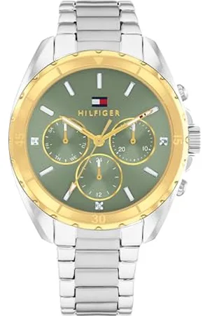Tommy Hilfiger Multi Zifferblatt Quarz Uhr für Damen mit Silbernes Edelstahlarmband - 1782785