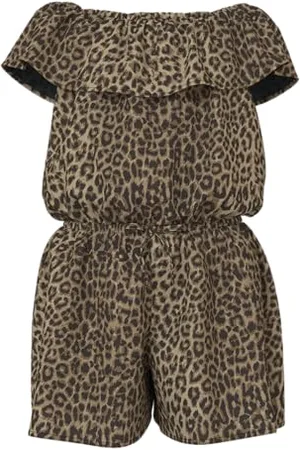 NAME IT Mädchen Nkfvinaya Ss Playsuit Fffff Noos, Black, 140