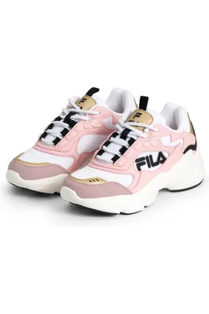 Fila COLLENE Logo Teens Sneaker, White-Powder Pink, 39 EU