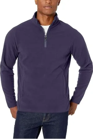 Amazon Herren Polarfleecejacke mit Viertelreißverschluss, , S