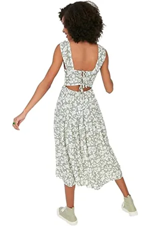 Trendyol Damen Midi A-Linie Kleid, , 38