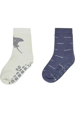 Sterntaler ABS Socken Doppelpack Motiv Rochen und Wellen - Kinder Stoppersocken - ABS-Motiv auf Sohle - Krabbelsöckchen - Baby und Kinderstrümpfe, , Größe 24