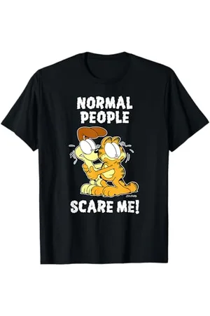Garfield Normal People Scare Me Halloween Cartoon Katze T-Shirt