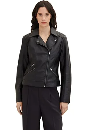 TOM TAILOR Damen 1036488 Basic Lederjacke, , L