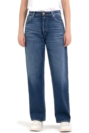 Replay Damen Jeans Jaylie Wide Leg Fit, (Blau), 26W / 30L