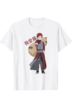 Naruto Shippuden Gaara T-Shirt - , S - Kurzarm, Klassische Passform - Unisex, Erwachsener
